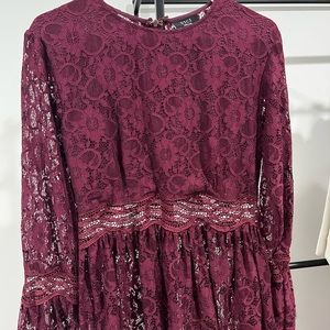Vici Dolls Burgundy Plum Lace Top